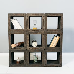 Bookcase Loft shelf Cube Shelves Custom Bookshelves Housewarming Gift Modular shelving Handmade Home Decor