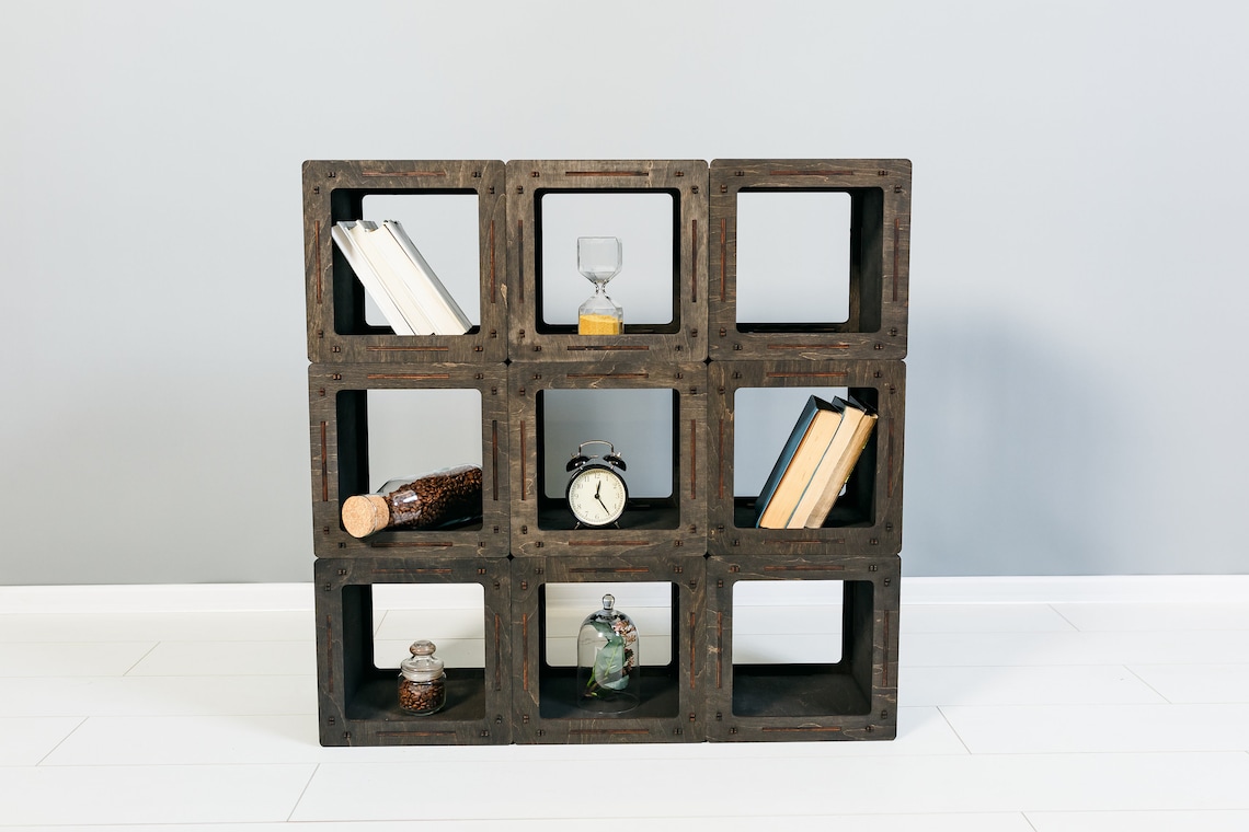 Square Shelves Loft Shelf Geometric Shelves Custom Etsy