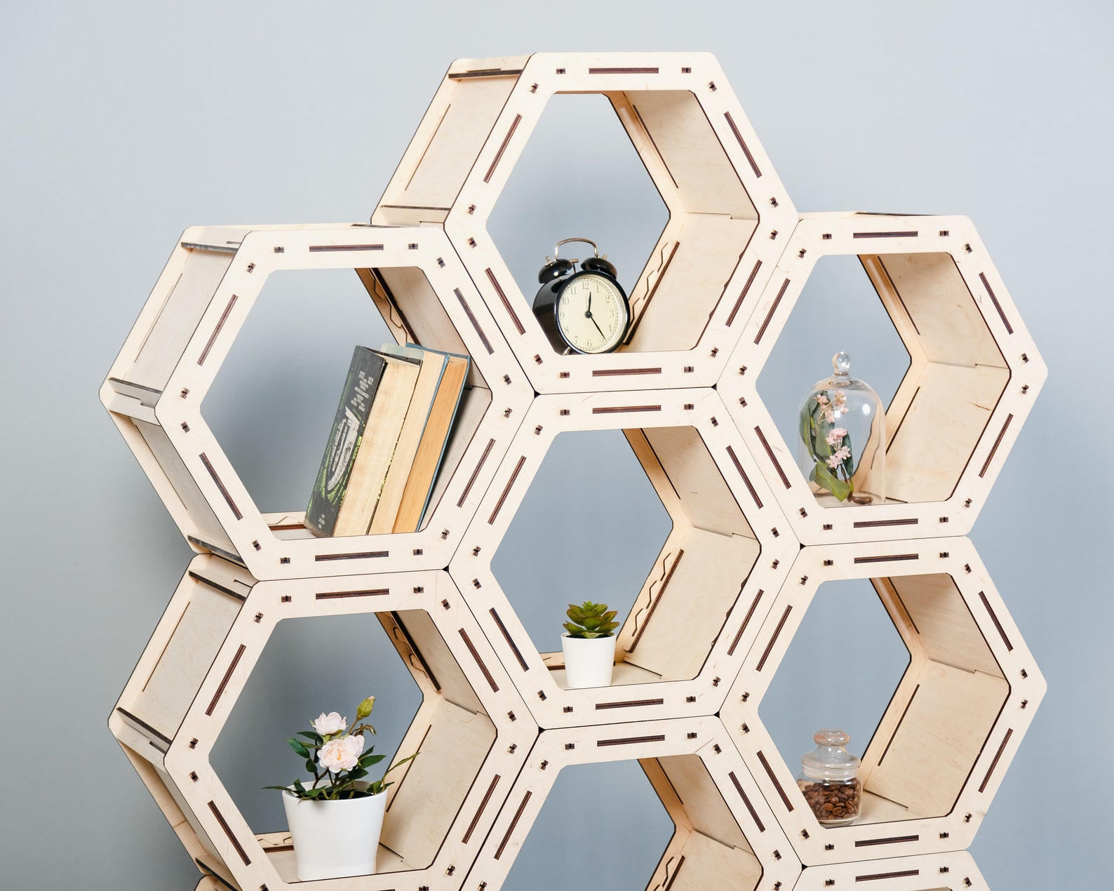 Room Divider Hexagon Shelves Loft Shelf Geometric Shelves Etsy