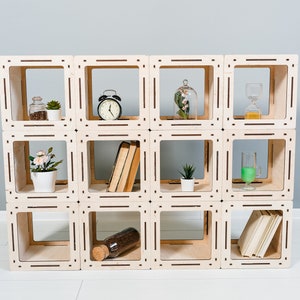 Handmade Bookcase, Reclaimed Wood Bookcase, Wooden Bookcase, Bookcase with Cabinet, Freestanding Bookshelf, Rustic Bookshelf