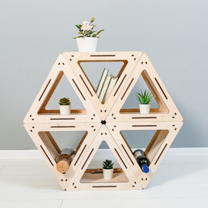 Bookcase Handmade Furniture Plant Stand Housewarming Gift Toy Storage Loft shelf Shelving Unit Wood Bookshelf