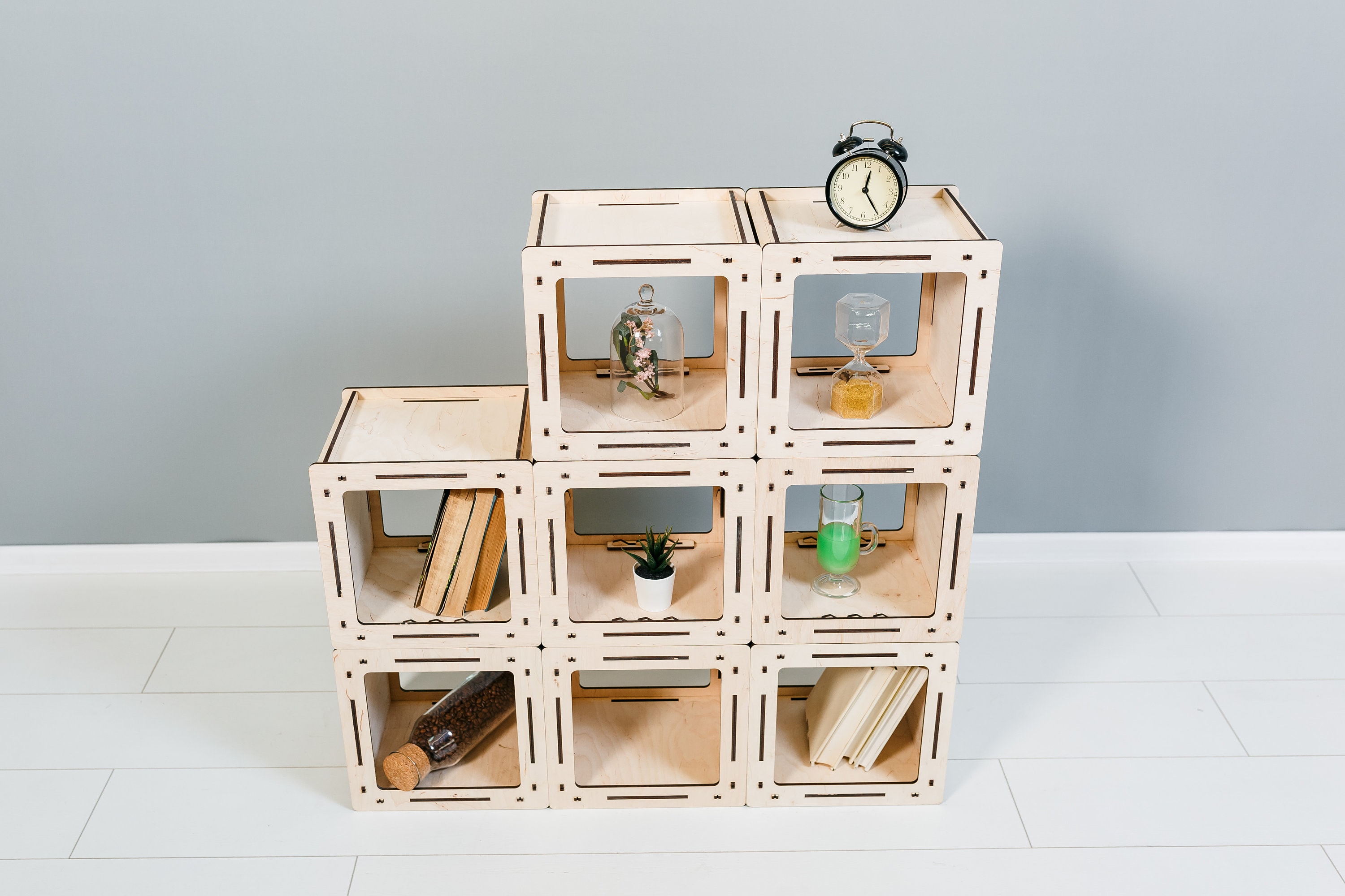 Cabinet Bookcase, Loft Shelf, Geometric Shelves, Custom Bookcase ...