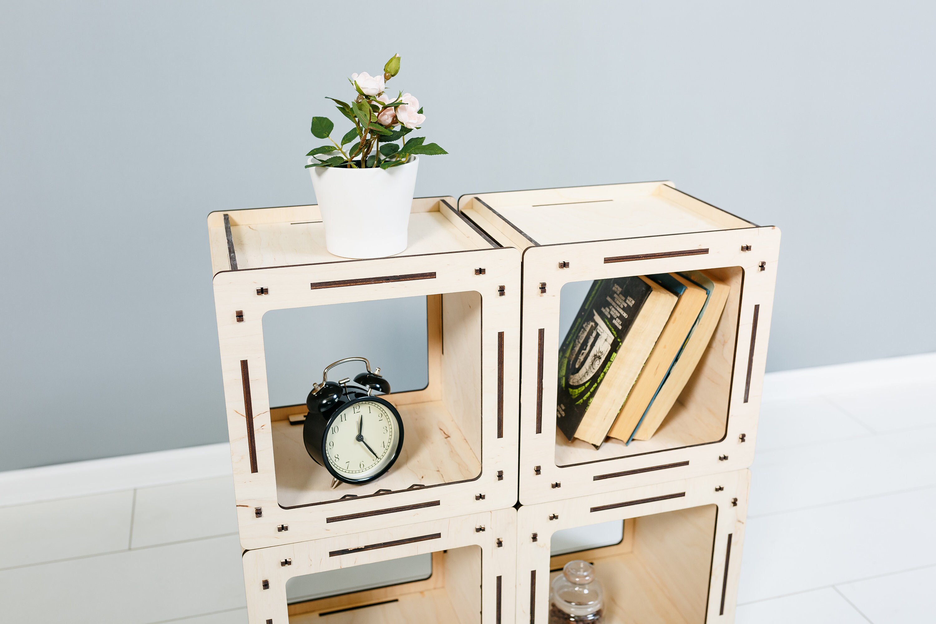 Wood Cube Shelf Set of Custom Shelves Modern Wall Box Etsy