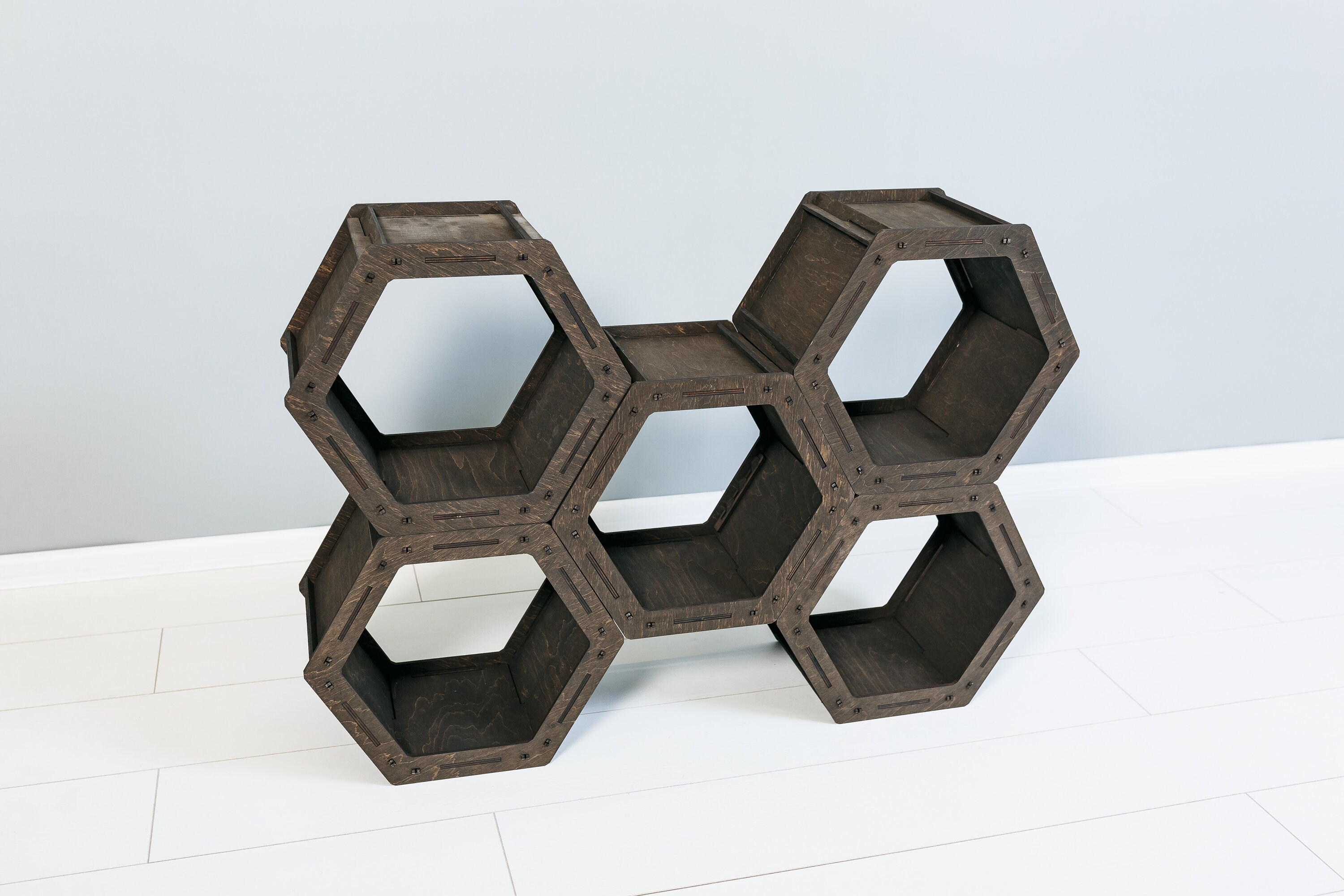 Hexagon Shelves Big Set Of Wood Bookshelves Wooden Shelves Etsy