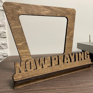 Now Playing Shelf, Now Spinning stand, Vinyl Record Collector, LP Record Display, Audiophile Gifts, Tabletop Display