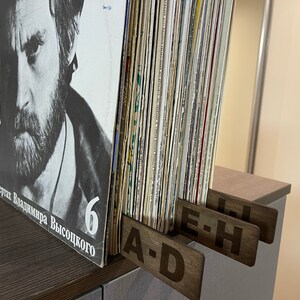 Separadores de discos de vinilo, separadores de discos LP, separadores de género, separadores de libros personalizados, juego de ambos lados, respetuoso con el medio ambiente imagen 6