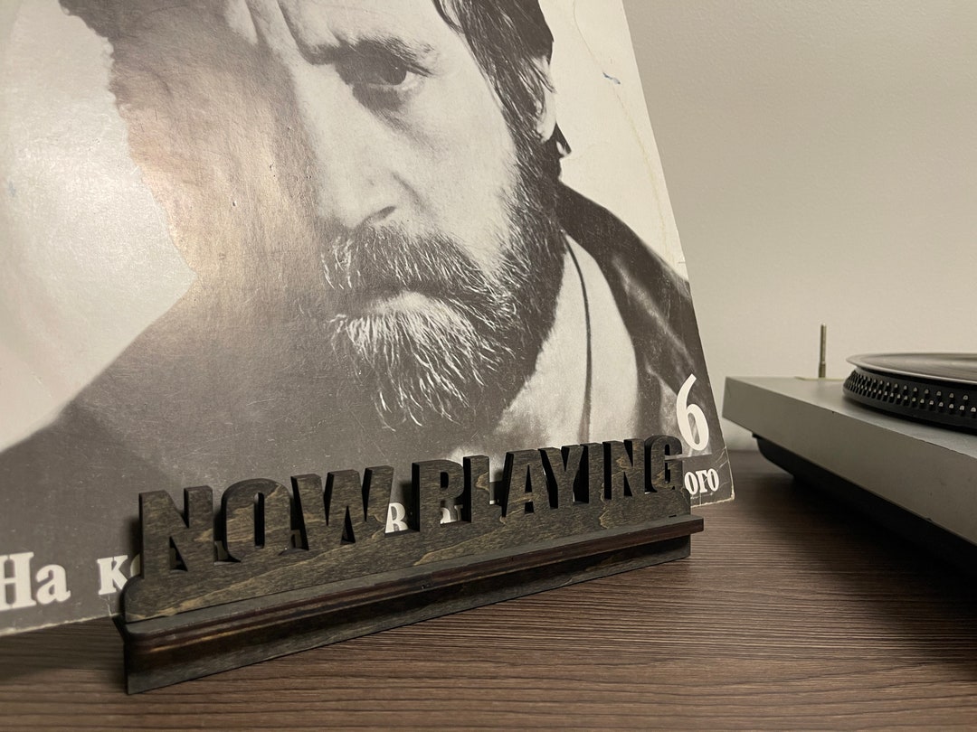Now Playing Display Stand, Record Shelf, Tabletop LP Display, Hold up