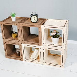 Square shelves, Loft shelf, Geometric Shelves, Custom Bookcase, Housewarming Gift, Modular shelving, Custom shelves