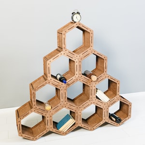 Room Divider, Hexagon shelves, Honeycomb shelf, Geometric floating Shelves, Bookcase, Modular shelving, Custom shelves