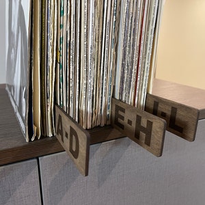 26 Stks Vinyl Record Dividers, A-Z Houten Vinyl Record Alfabetische Organizer Vinyl Record Separators Organizer Gidsen voor Album CD DVD Media Boek Plank Opslag