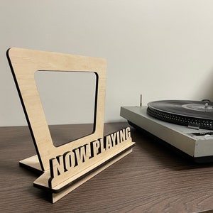 Record Display Stand, Hold up album, Now playing shelf, Tabletop LP Display, Now spinning display, Record holder