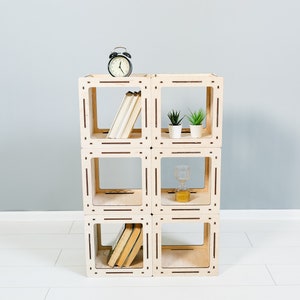 Square shelves, Loft shelf, Geometric Shelves, Custom Bookcase, Housewarming Gift, Modular shelving, Custom shelves