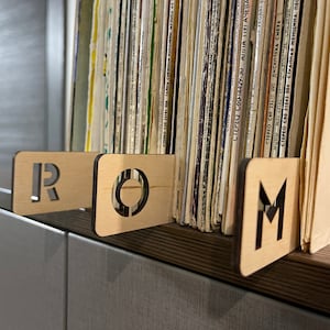 Vinyl divider, Record dividers, Vinyl record Dividers, Record Separator, Album dividers, Book dividers, horizontal dividers
