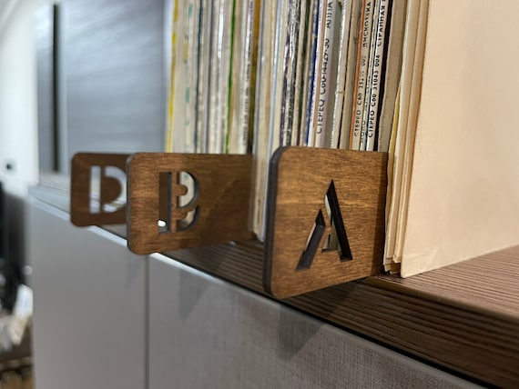 Poplar Record Dividers, Eco Friendly, LP Storage Organizer, Vinyl Separators, Organization Record Cabinet, gift for audiophile