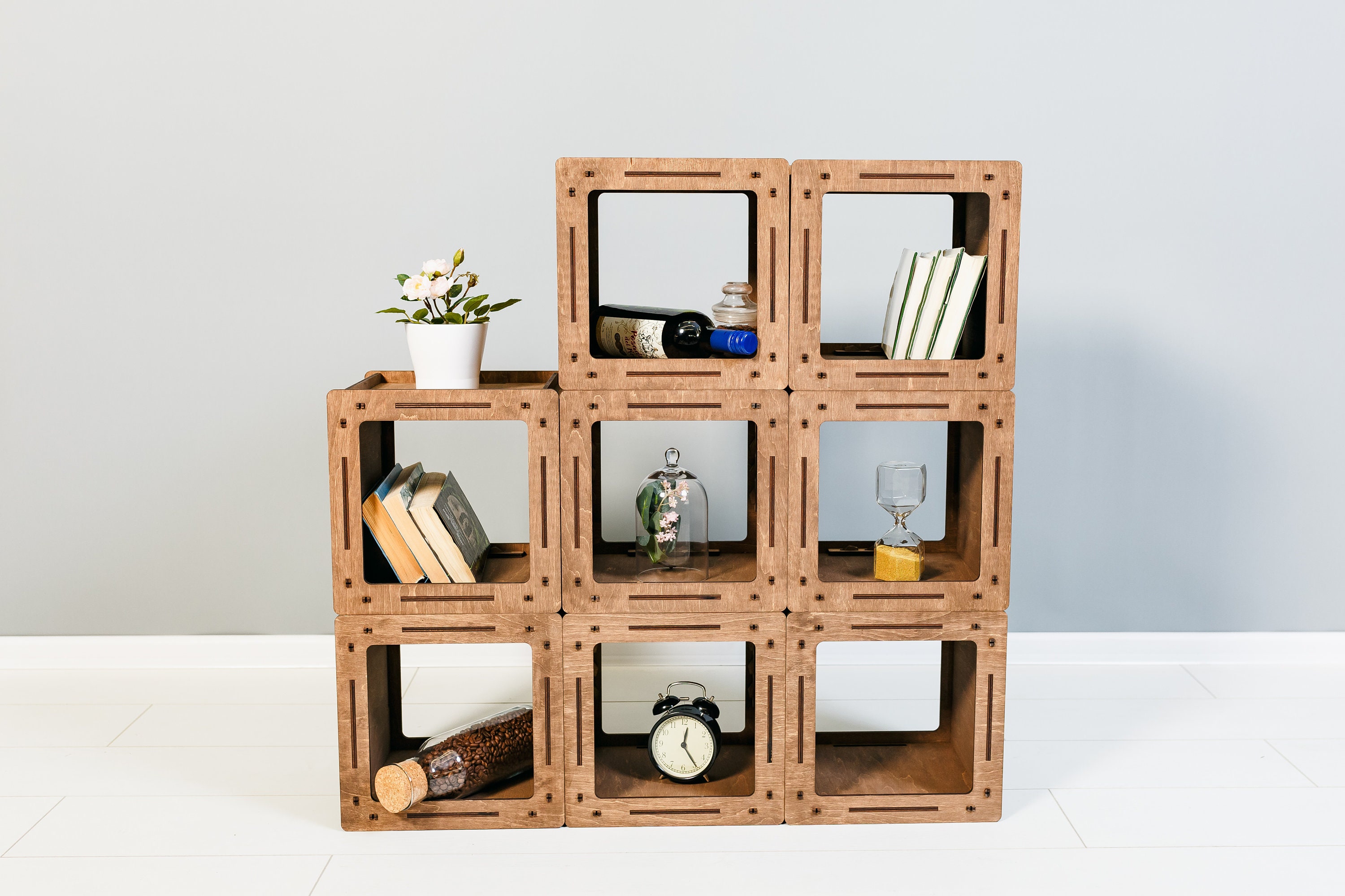 Étagère cube en bois MIX'nMODUL - Naturel - Veo shop