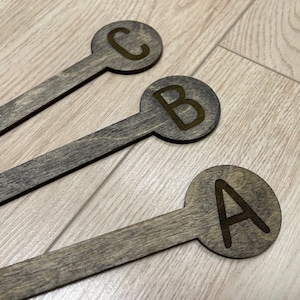 Record Vinyl Dividers Double Sided Wood  Alphabetical Separator Set of 26 A to Z