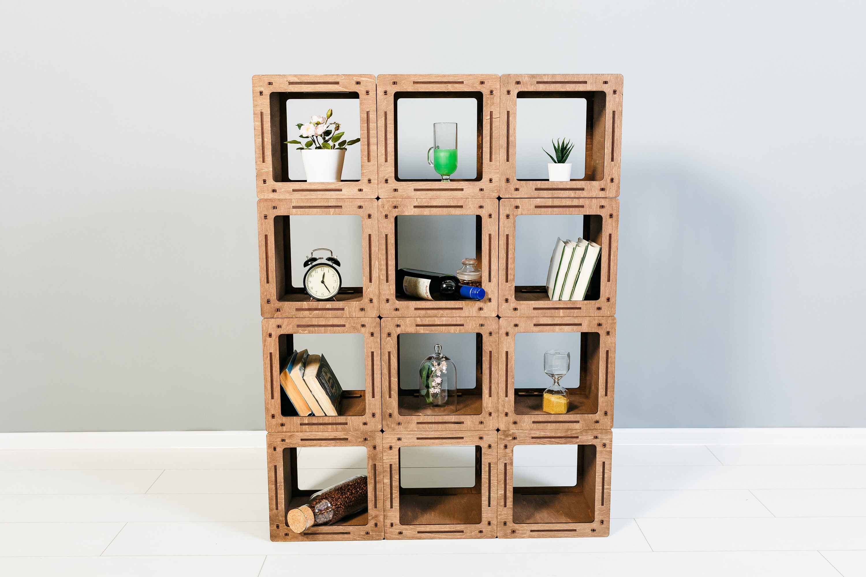 Wood Cube Shelf Set of Custom Shelves Modern Wall Box Etsy