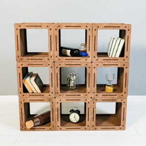 Bookcases, Wood Cube Shelf, Wood Floating Nightstand, Floating Wooden Bookshelf, Cabinet Storage, Modern Bookshelf Box