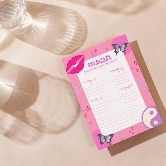 Y2K MASH Game: Bachelorette Party Printable (PDF)