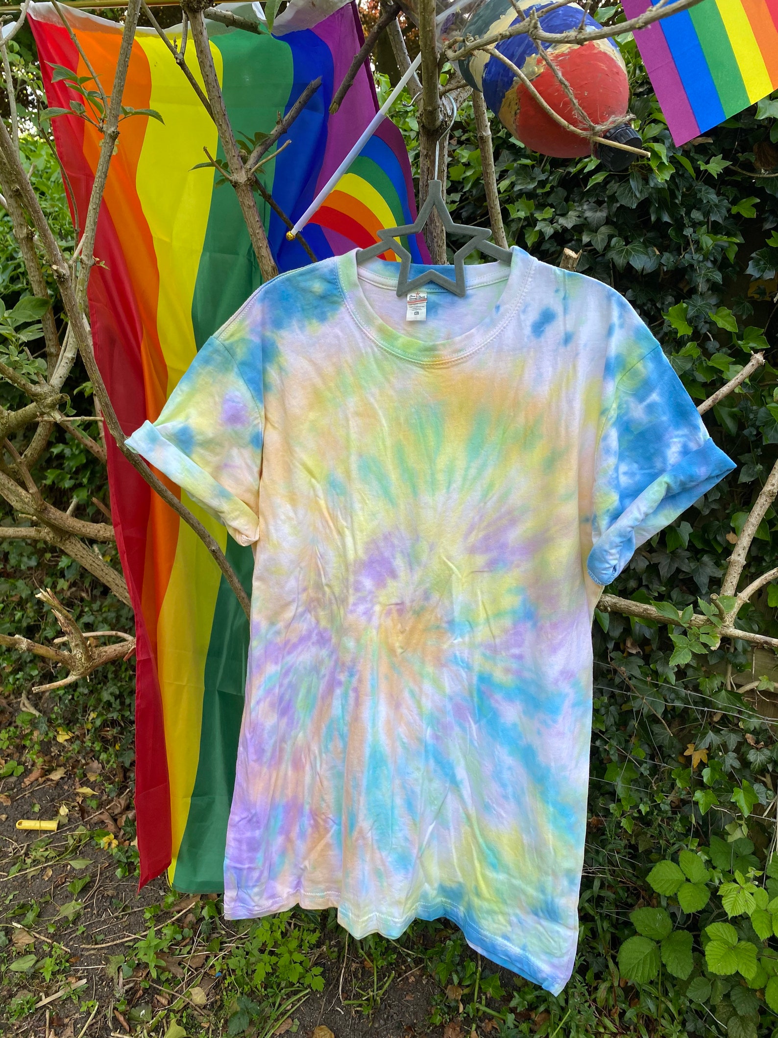 gay pride logo tie dye