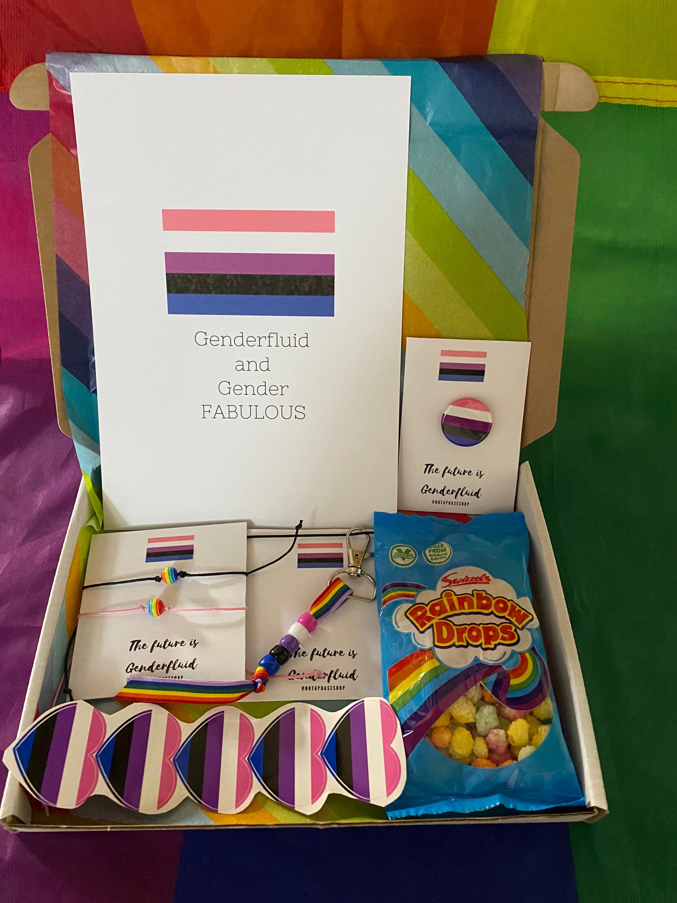 Genderfluid Pride Gift Box / Lgbtqi Gifts / Gay Gift Ideas / Etsy