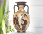 Hermes Sphynx Ancient Greek Mythology Oedipus Pottery Vase, 27cm-10.5in
