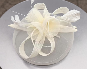 Large Elegant Flower Fascinator, Wedding, Tea Party Headpiece - 6 colors
