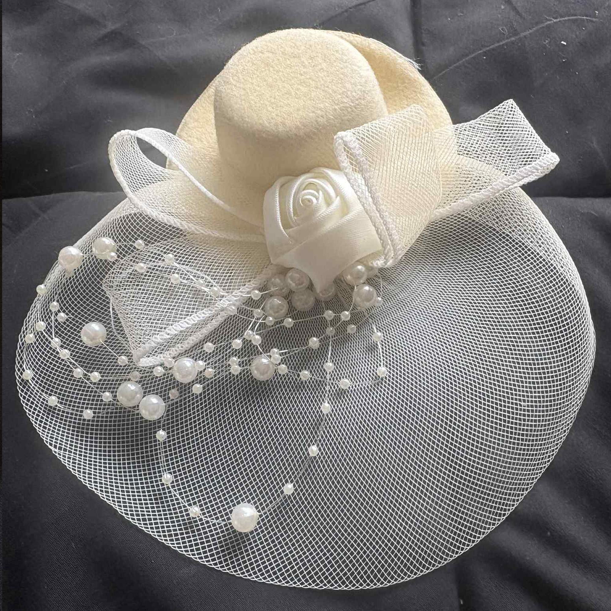 Ivory Pillbox Wedding Hat - Etsy