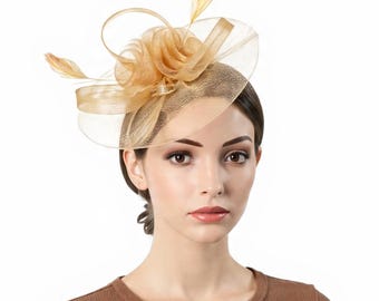 Elegant Flower Fascinator, Wedding, Tea Party Headpiece - 2 colors