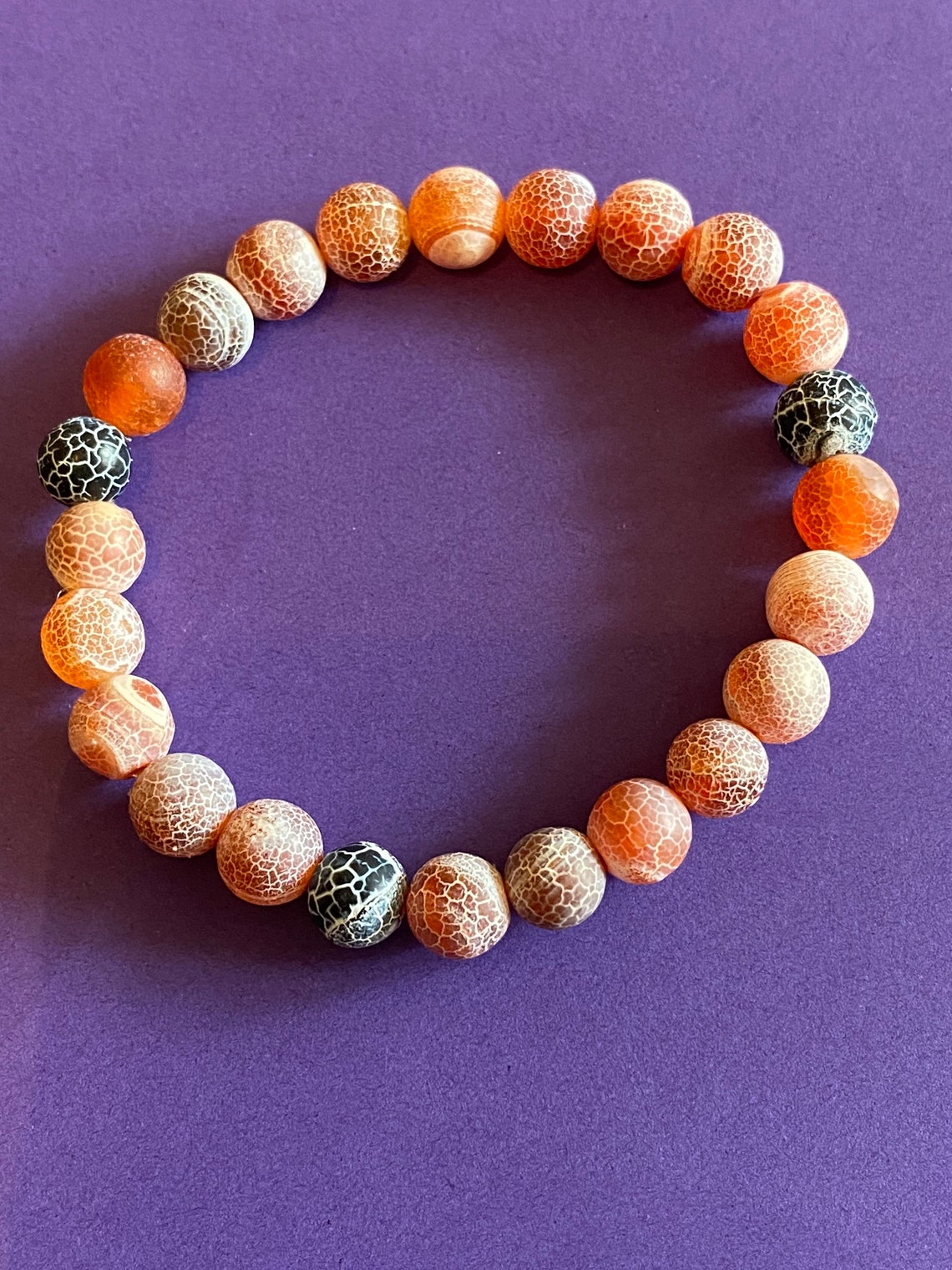 Natural Agate Stone Bracelet Etsy