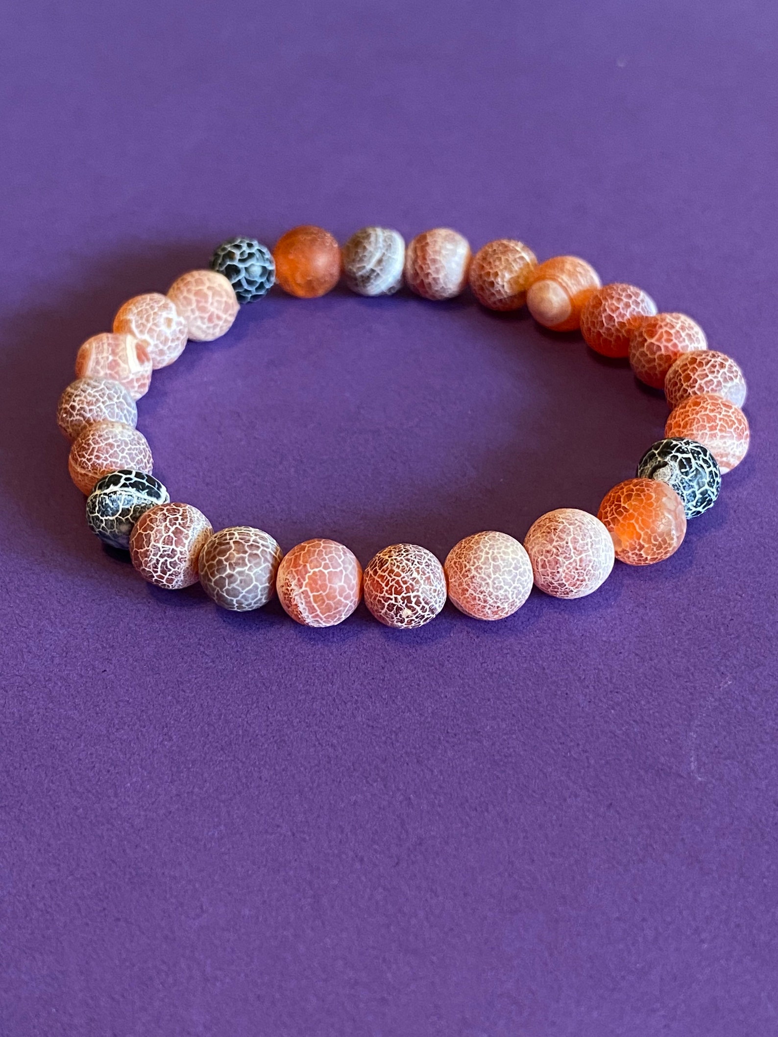 Natural Agate Stone Bracelet Etsy