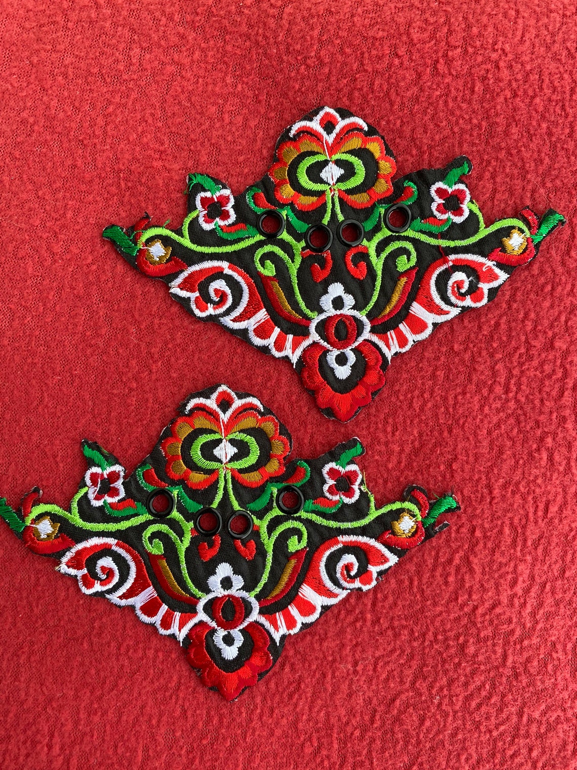 Full size red decorative patch set Etsy