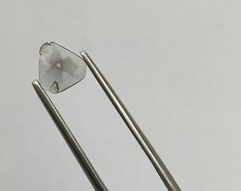 Rare 0.26 ct Natural Trapiche Diamond Polki Slice (6.9x7.8x0.5mm)