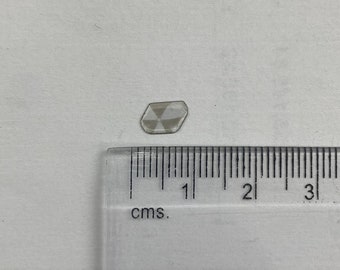 0.19ct Rare Natural 6 ray Trapiche Diamond Polki Slice 5.1x8x0.4mm, rare gemstone, unique diamond, Trapiche gemstone, Star Diamond