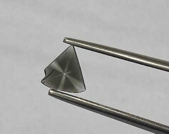 Rare 0.26ct Natural Trapiche Diamond Polki Slice: Star Gemstone (6.9x7.3x0.6mm)