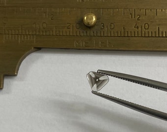 Rare 0.11ct Natural Trapiche Diamond Slice: Star Gemstone (5.0x6.0x0.4mm)