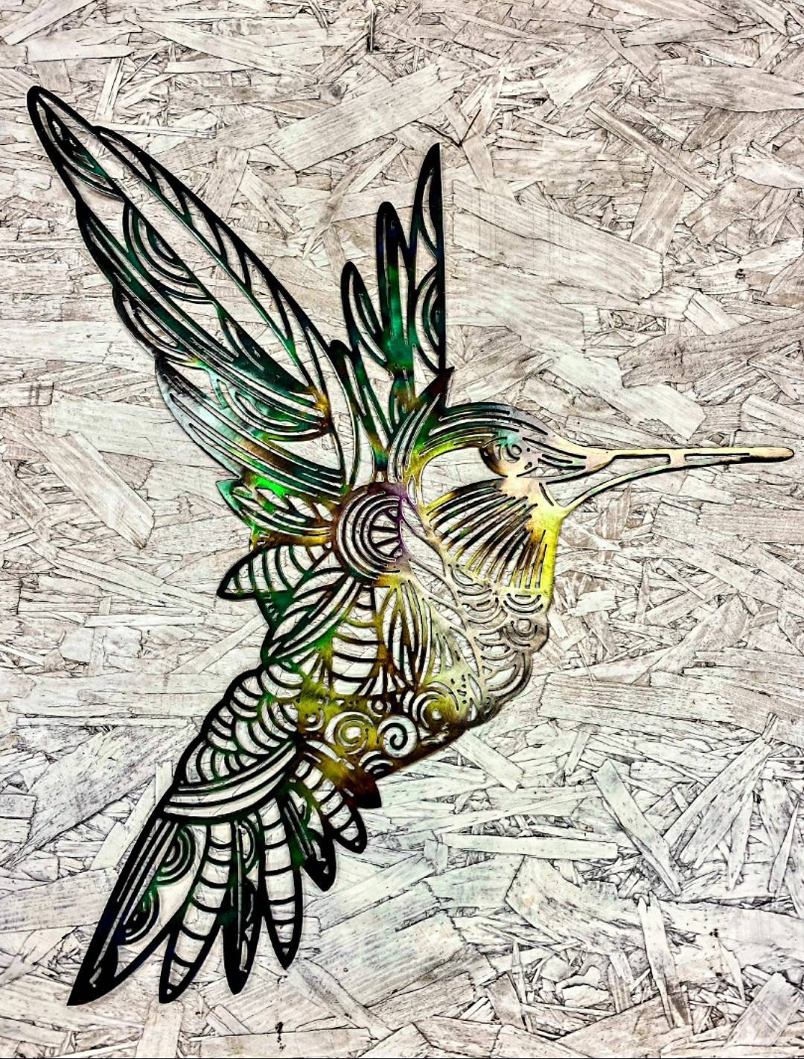 Hummingbird Metal Wall Decor/Yard Art | Etsy