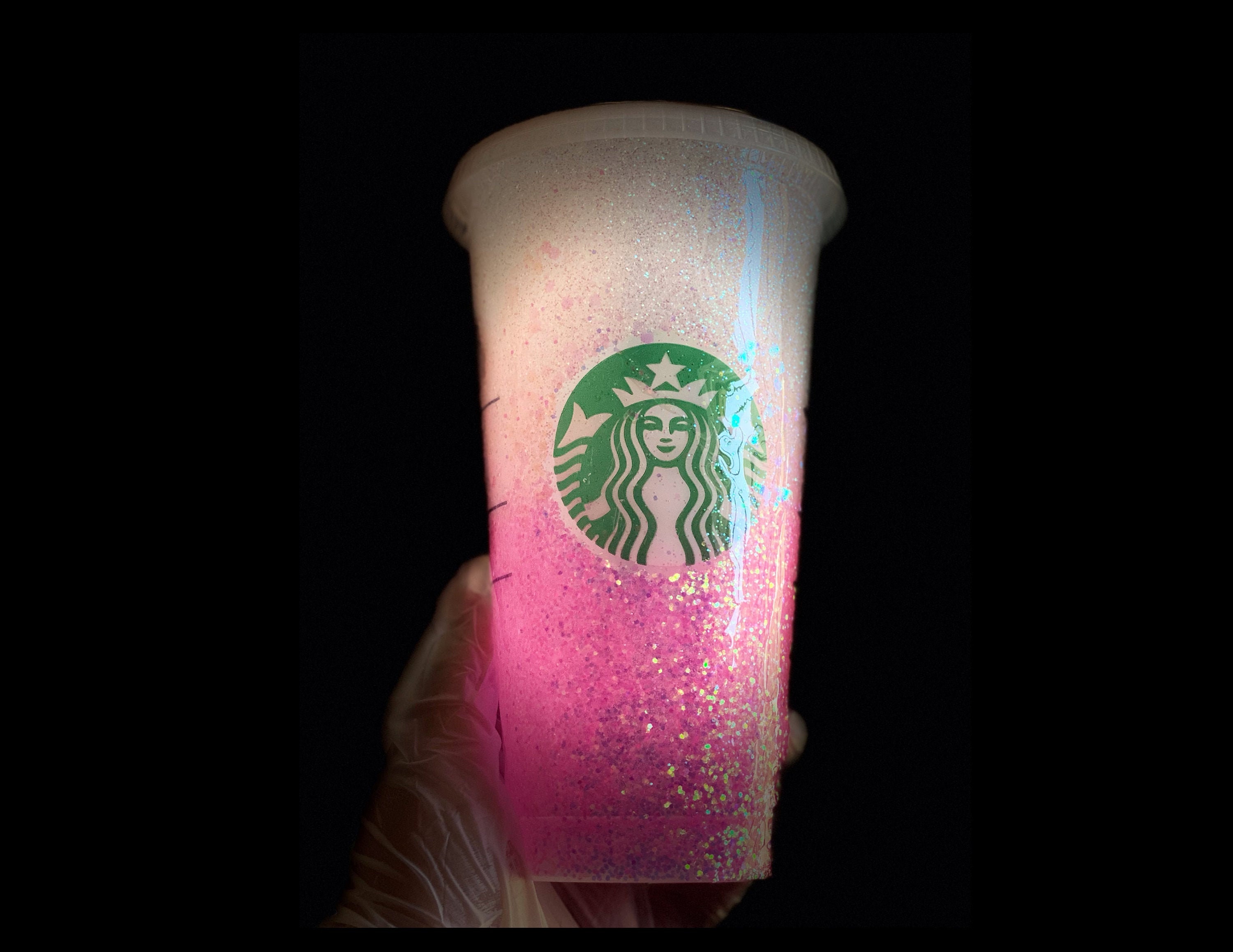 Pink Ombre Glitter Starbucks Cup Etsy