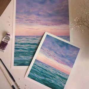 Wall art print oil on canvas print wall art coastal print for living room fine art print oil painting seascape giclee print nature lover