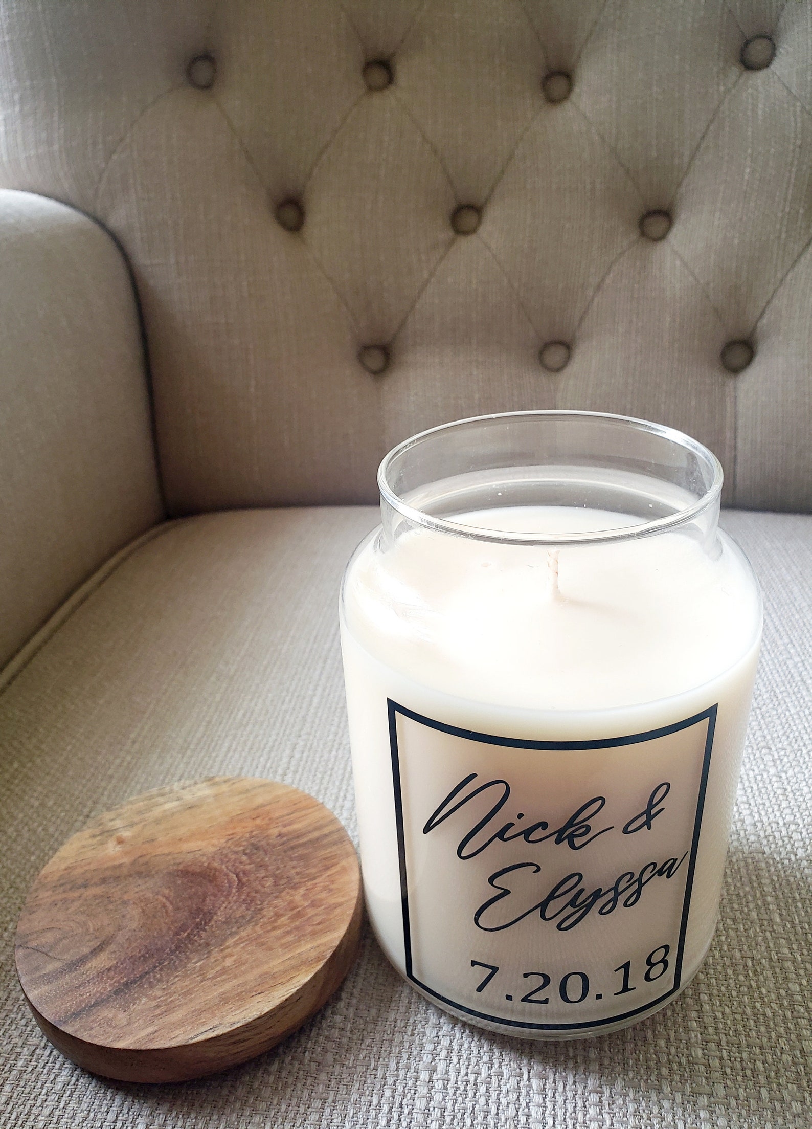 Personalized Wedding date Candle Wedding Date Candle Wedding Etsy