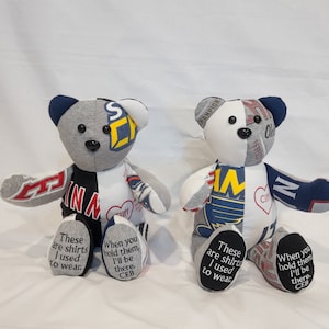 Memory Bear, Remembrance Bear, Custom Keepsake Bear, Memorial Bear, Stuffed Animal, Teddy Bear, Memory Bear Made From Clothing