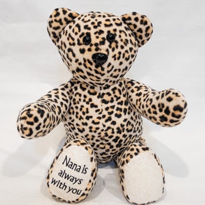 Memory Bear, Remembrance Bear, Custom Keepsake Bear, Memorial Bear, Stuffed Animal, Teddy Bear, Memory Bear Made From Clothing