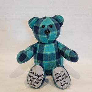 Memory Bear, Remembrance Bear, Custom Keepsake Bear, Memorial Bear, Stuffed Animal, Teddy Bear, Memory Bear Made From Clothing