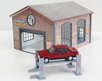 1-43 garage diorama car service boss mechanic figure