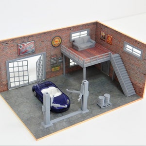 2階建てガレージ / 自動車サービス / スケール1:60、64 / モデル