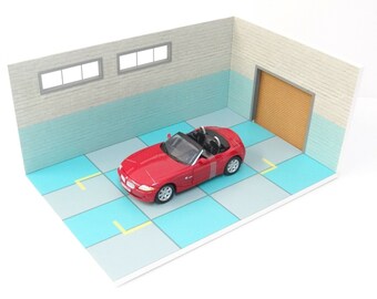 スケール 1:18 ジオラマ自動車ガレージ ダイキャストカーモデル