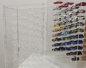 1:64スケール ダイキャストカー ディスプレイケース - 透明アクリル