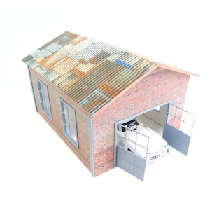 Kit de diorama de garage en briques à l'échelle 1/24