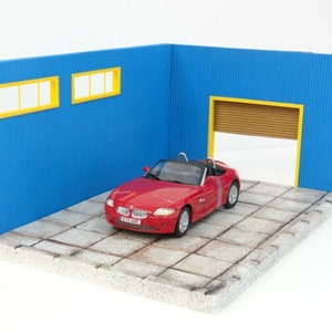 Garages automobiles Diorama à l'échelle 1:18 Présentoir de modèles réduits de voitures Diorama miniatures Garage miniature Kits de modèles réduits de garage Diorama