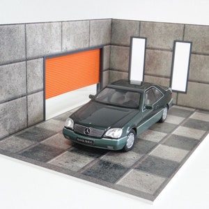 Échelle 1:18 Diorama garages automobiles Affichage pour voitures miniatures moulées sous pression Garage automobile miniature Diorama modèle kit